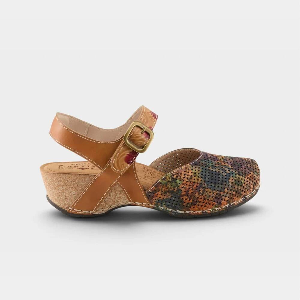 NEW L'ARTISTE women's koraline shoe in tan multi